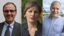 (L-R): Defra's chief scientific advisor Ian Boyd, the University of East Anglia’s professor of environmental sciences Corinne Le Quere and the Met Office Hadley Centre for Climate Prediction and Research’s head of climate impacts professor Richard Betts